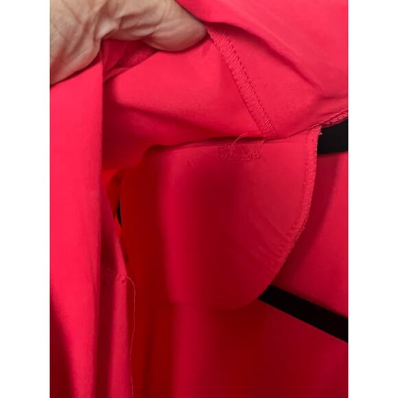 Vintage 80s Pink Secretary Career Office Shirt Dress Knee Length 10 Medium - Picture 4 of 8